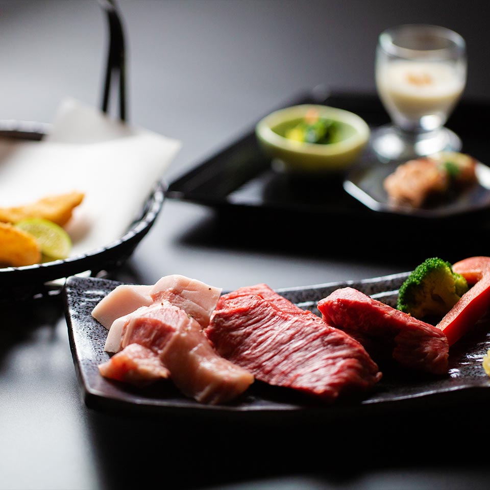 群馬県産ブランド肉の会席料理